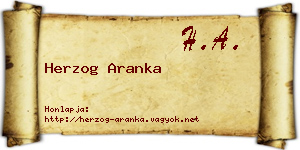 Herzog Aranka névjegykártya