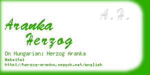 aranka herzog business card